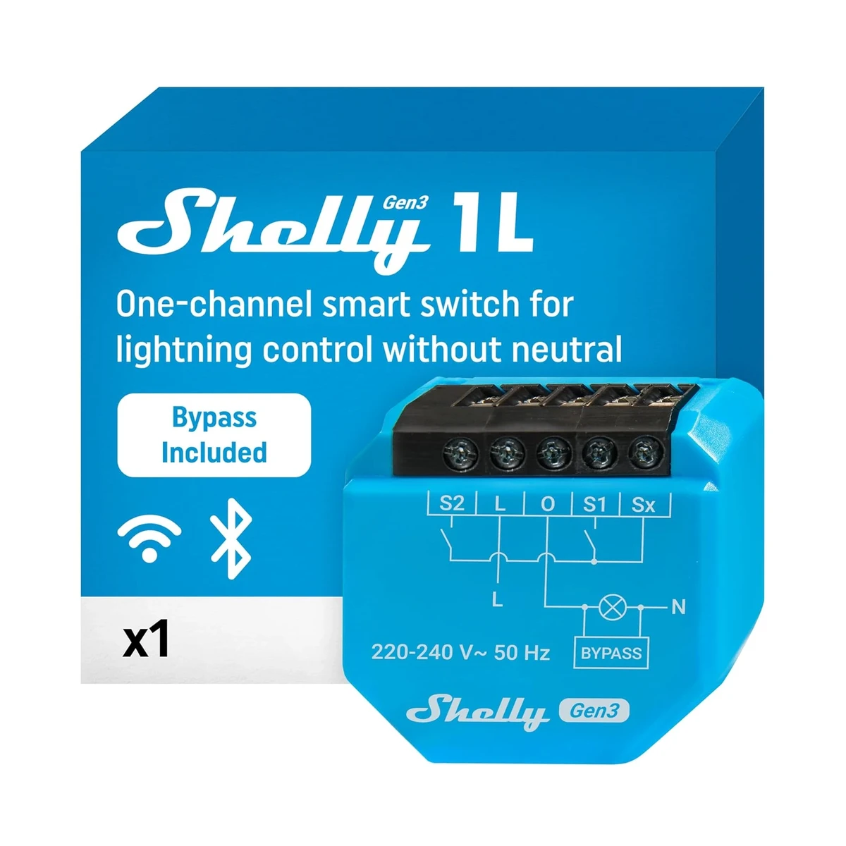 Shelly Plus 1L Gen3 - Relé - WIFI - Sin Neutro