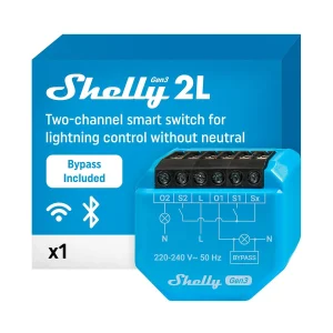 Shelly Plus 2L Gen3 - Relé - WIFI - Sin Neutro