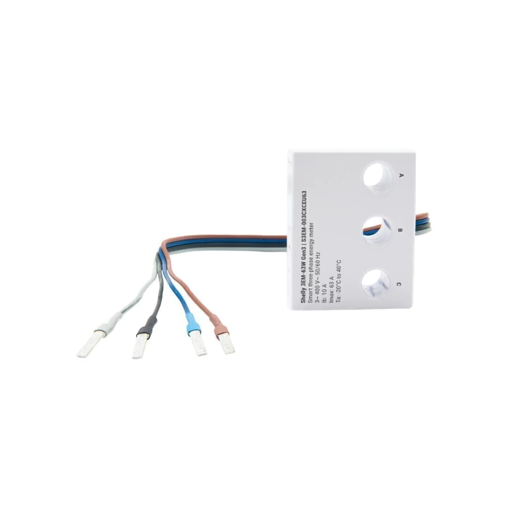 Shelly 3EM-63W Gen3 – Medidor de energía trifásico - Imagen 4